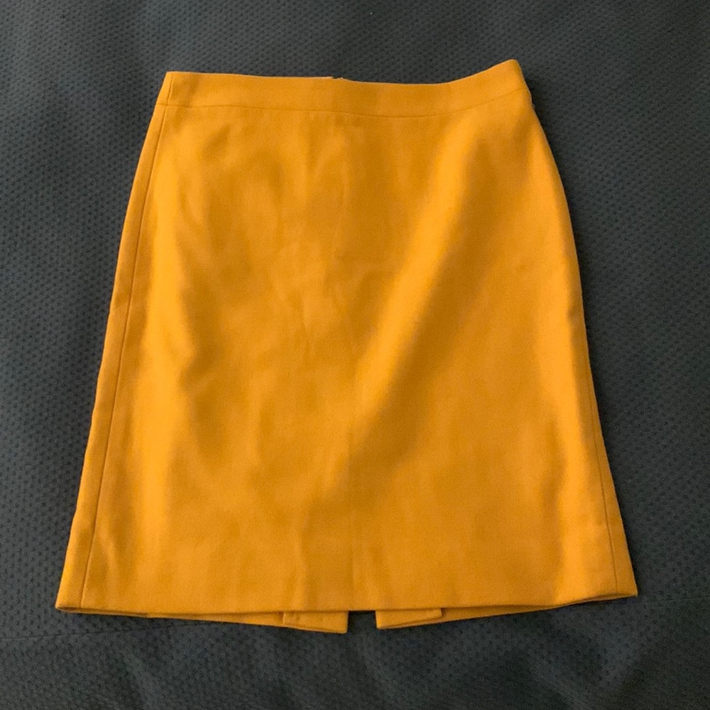 Jcrew mustard yellow pencil skirt